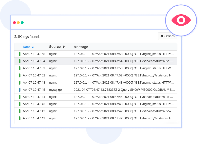 Log searching and filtering